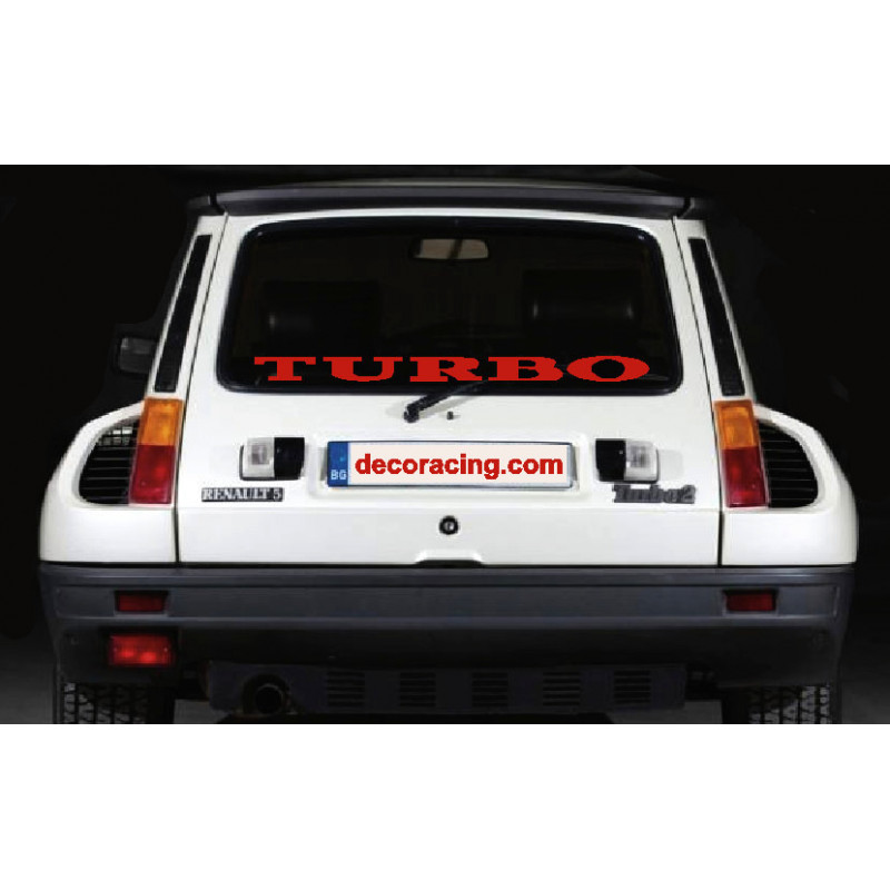 Lettrage "TURBO", pour vitre R5 Alpine turbo